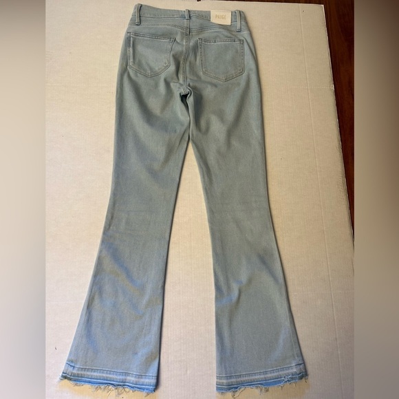 Paige Laurel Canyon Flare jeans in kitley distressed  powdery blue Sz-26. Y16 - Picture 6 of 13